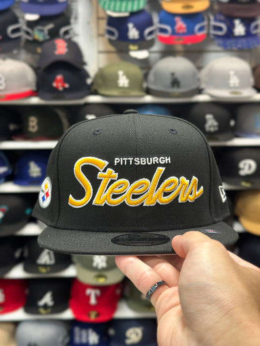 Pittsburgh Steelers NFL Script | New Era 9FIFTY Snapback | Black