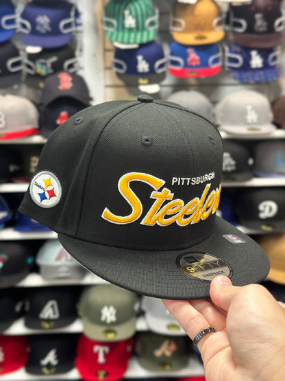 Pittsburgh Steelers NFL Script | New Era 9FIFTY Snapback | Black