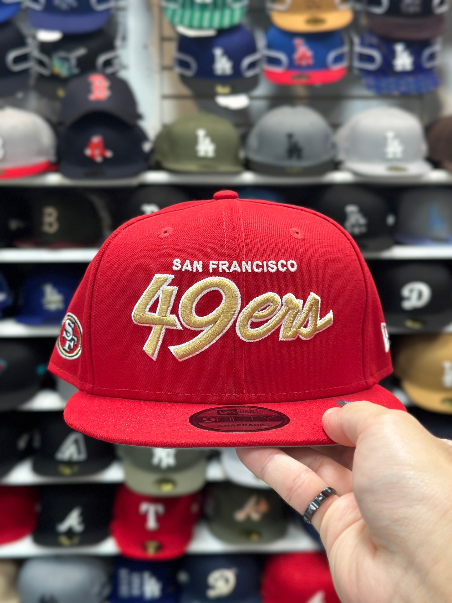 San Fransisco 49ers NFL Script | New Era 9FIFTY Snapback | Red