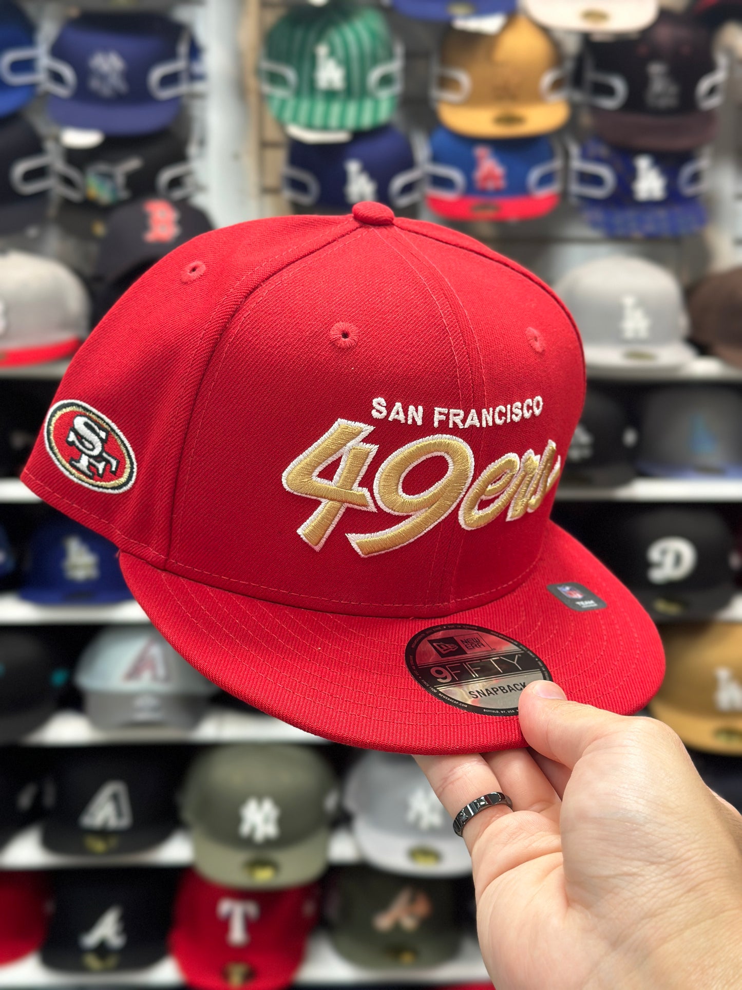 San Fransisco 49ers NFL Script | New Era 9FIFTY Snapback | Red