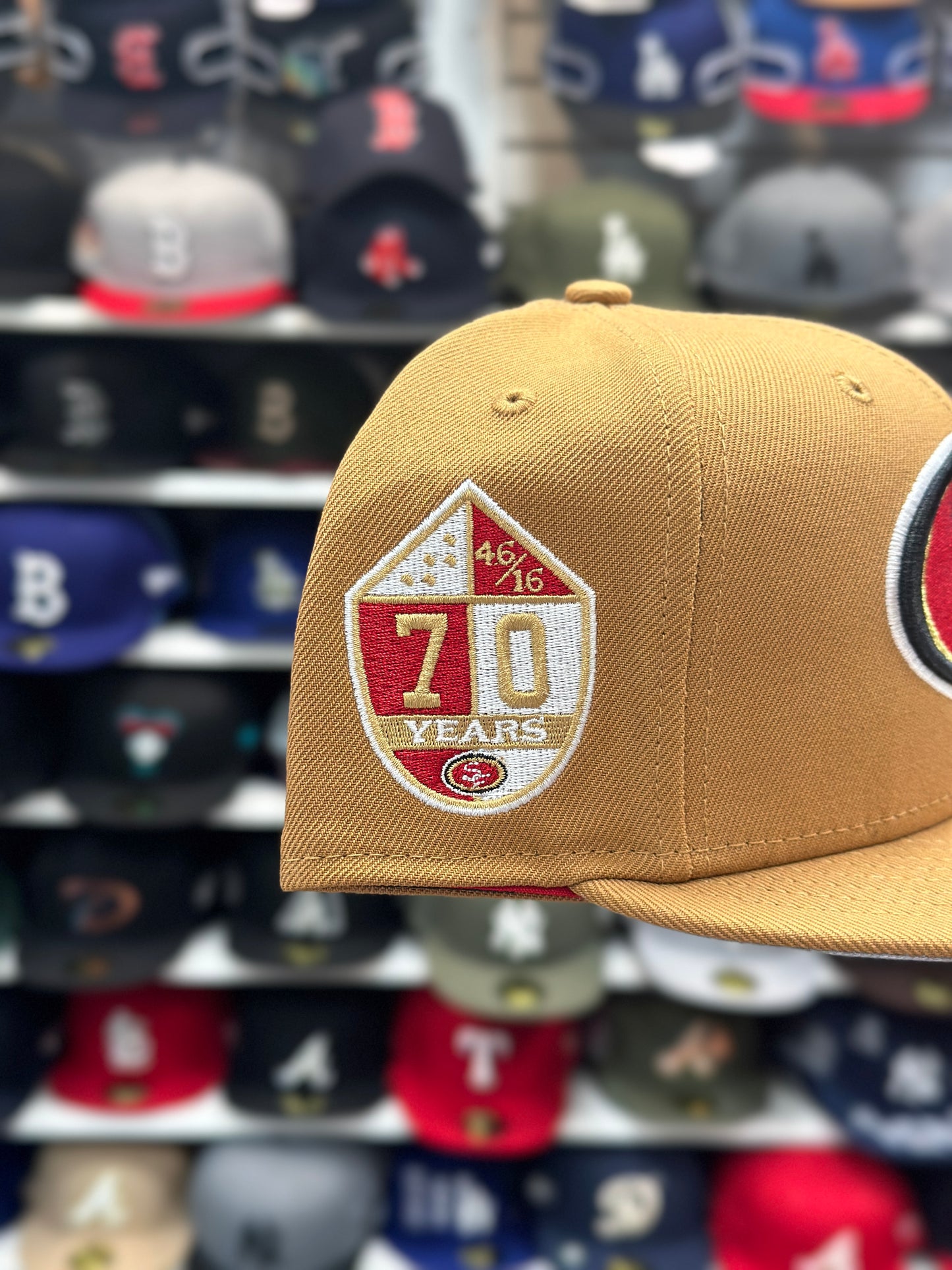 San Fransisco 49ers NFL '70th Anniversary' | New Era 9FIFTY Snapback | Tan