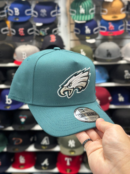 Philadelphia Eagles NFL A-Frame Snapback | New Era 9FORTY Adjustable Snap | Green