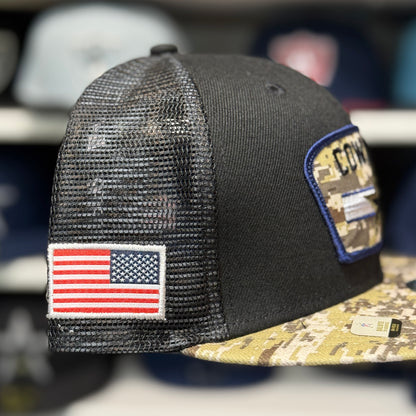 New Era Dallas Cowboys 'Draft Day Trucker' 9FIFTY Snapback Black/Camouflage