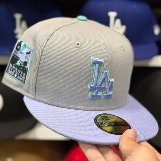 New Era Los Angeles Dodgers '60th Anniversary' 59FIFTY Fitted Hat | Silver/Periwinkle