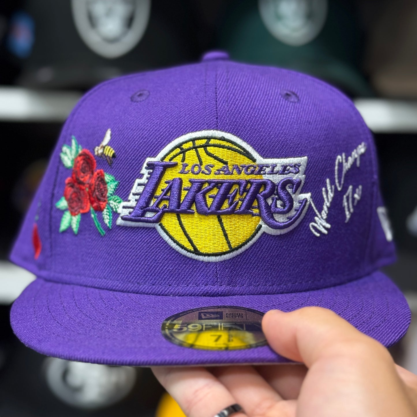 New Era Los Angeles Lakers 'Floral Identity' 59FIFTY Fitted Hat | Purple