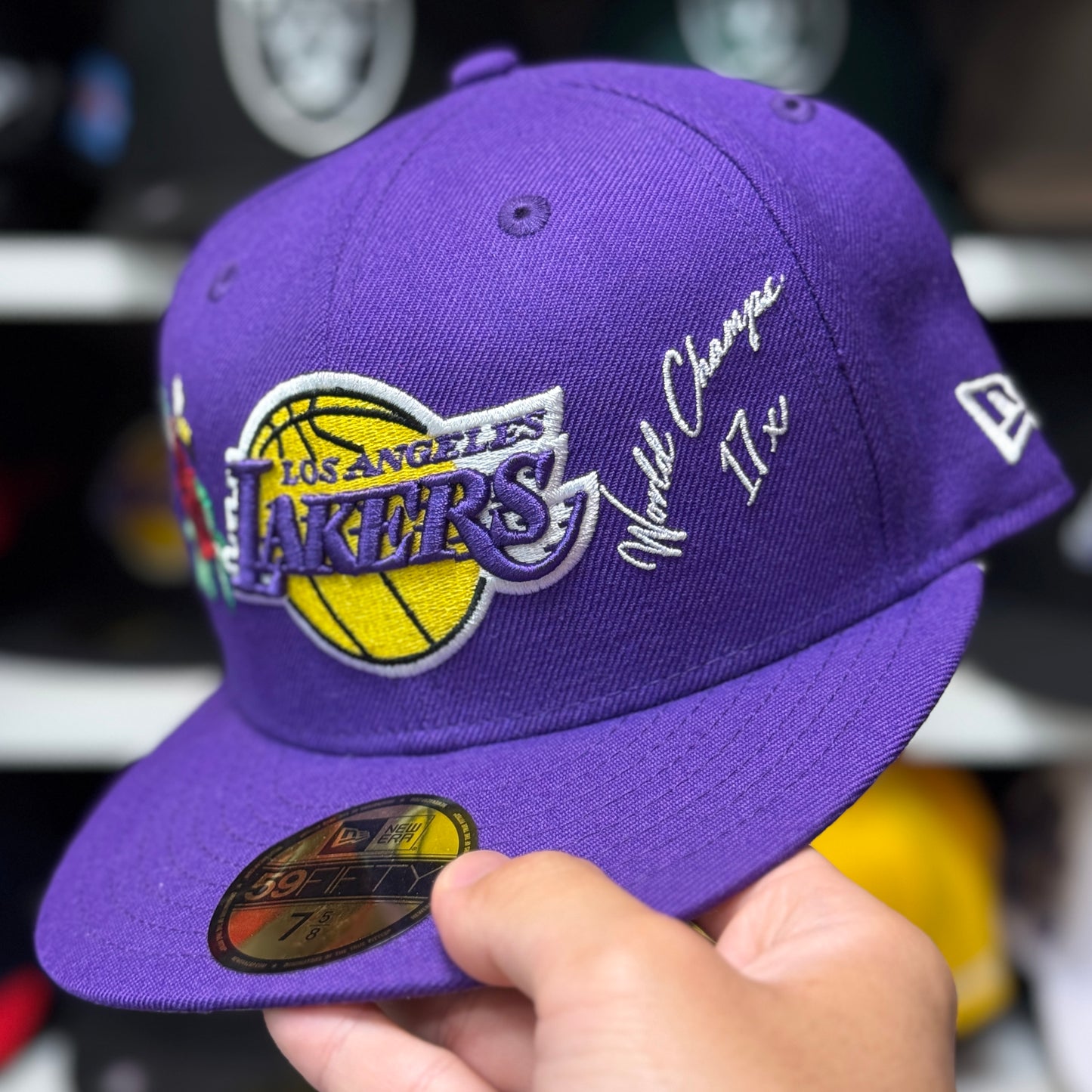 New Era Los Angeles Lakers 'Floral Identity' 59FIFTY Fitted Hat | Purple