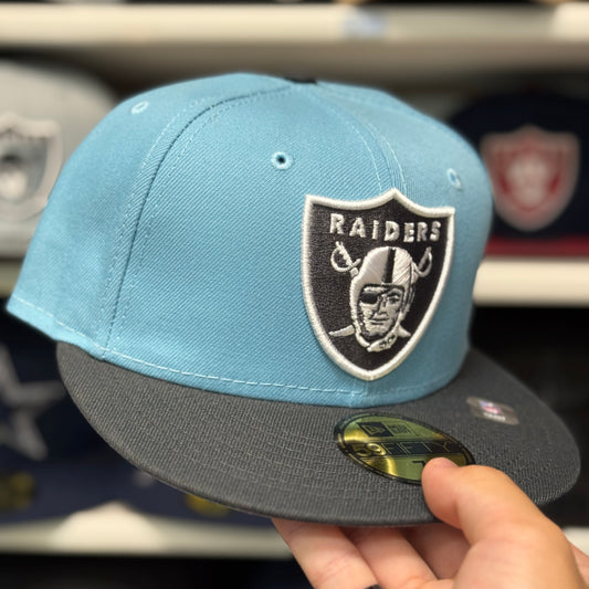 New Era Las Vegas Raiders 59FIFTY Fitted Hat Light Blue/Gray