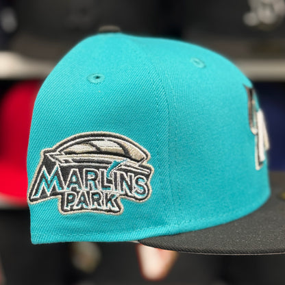 New Era Miami Marlins 'Marlins Park' 59FIFTY Fitted Hat | Teal/Black