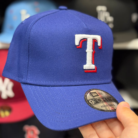 New Era Texas Rangers A-Frame 9FORTY Snapback Blue