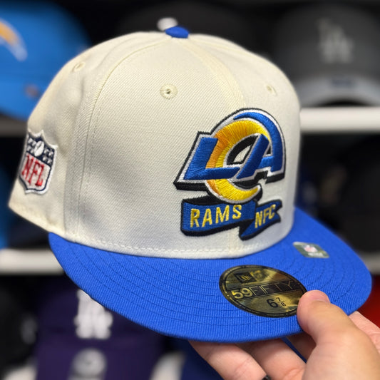 New Era Los Angeles Rams 59FIFTY Fitted Hat | Ivory/Blue