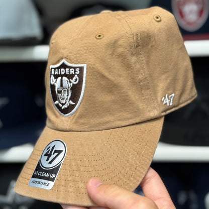 Las Vegas Raiders Dad Cap Super Bowl XI '47 Brand Clean-up Tan/Teal