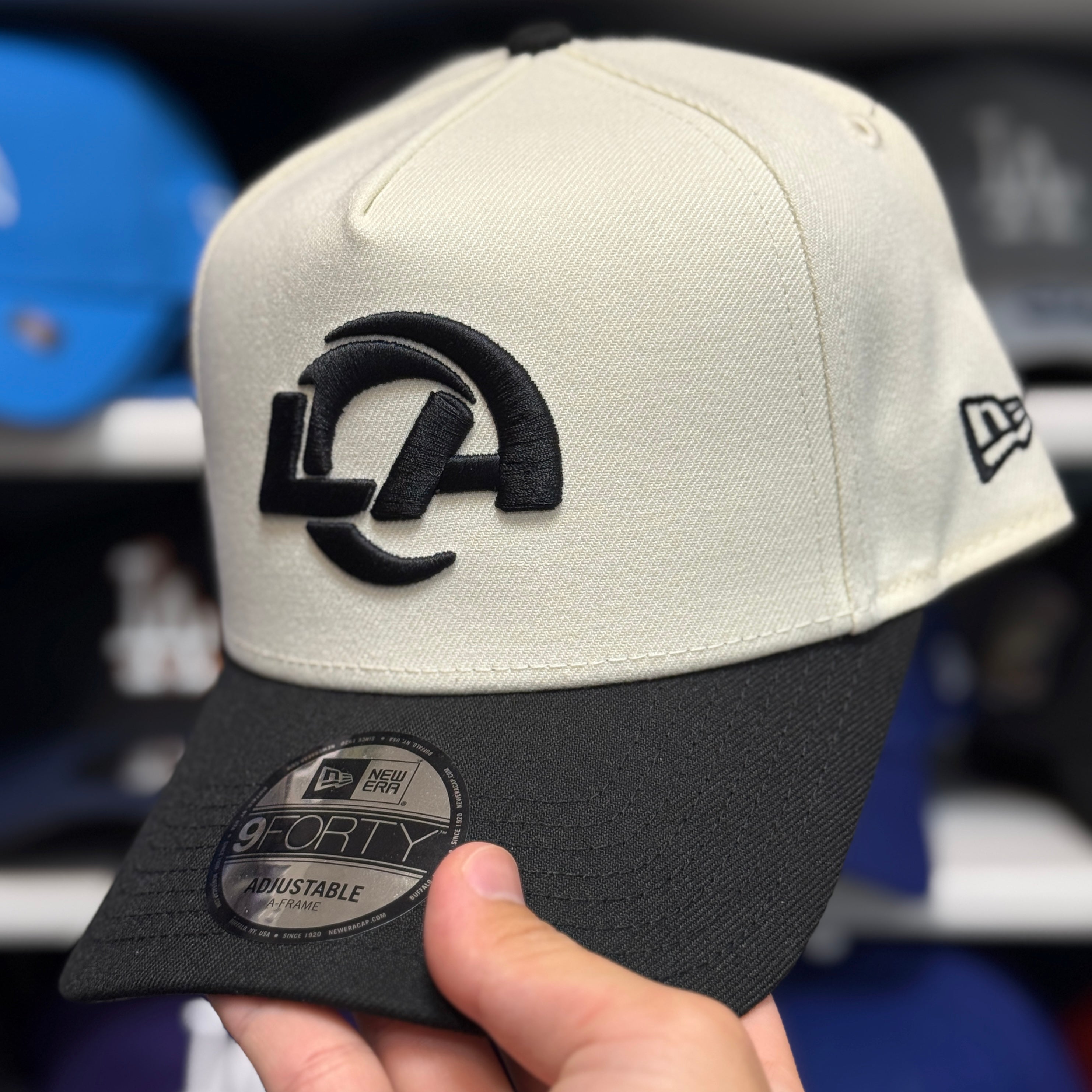 New Era Los Angeles Rams A-Frame Creme/Black 9FORTY Snapback - Product Image