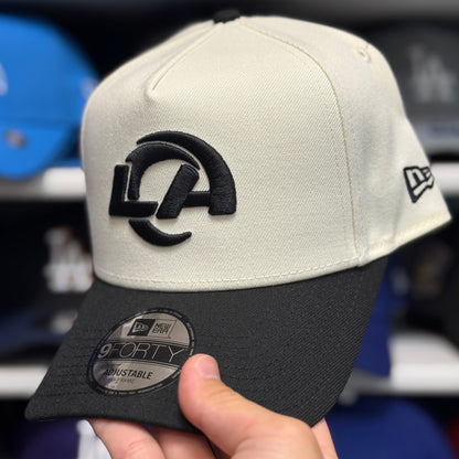 New Era Los Angeles Rams A-Frame 9FORTY Snapback Ivory/Black