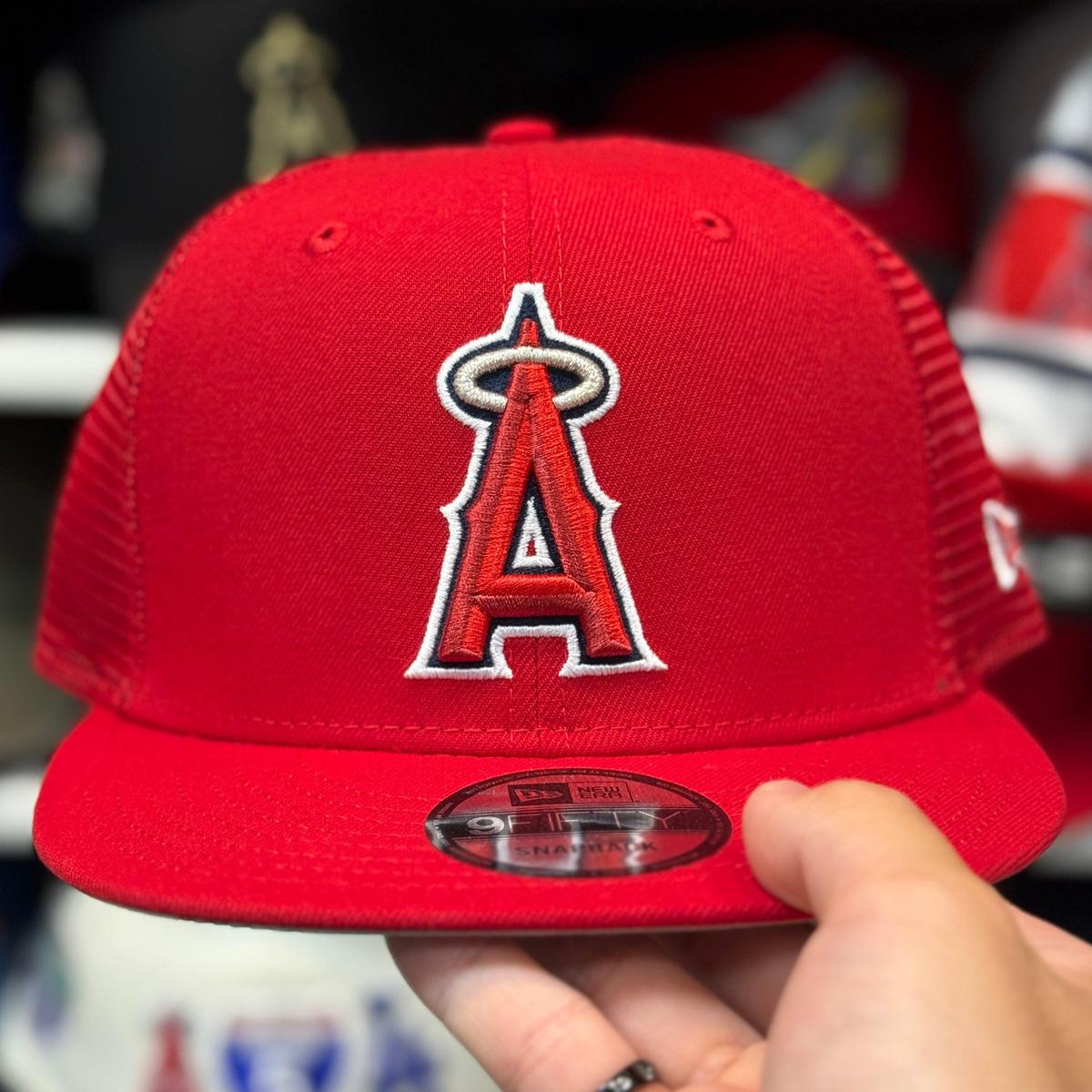 New Era Los Angeles Angels Red 9FIFTY Trucker Snapback - Product Image