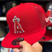 New Era Los Angeles Angels Red 9FIFTY Trucker Snapback - Product Image