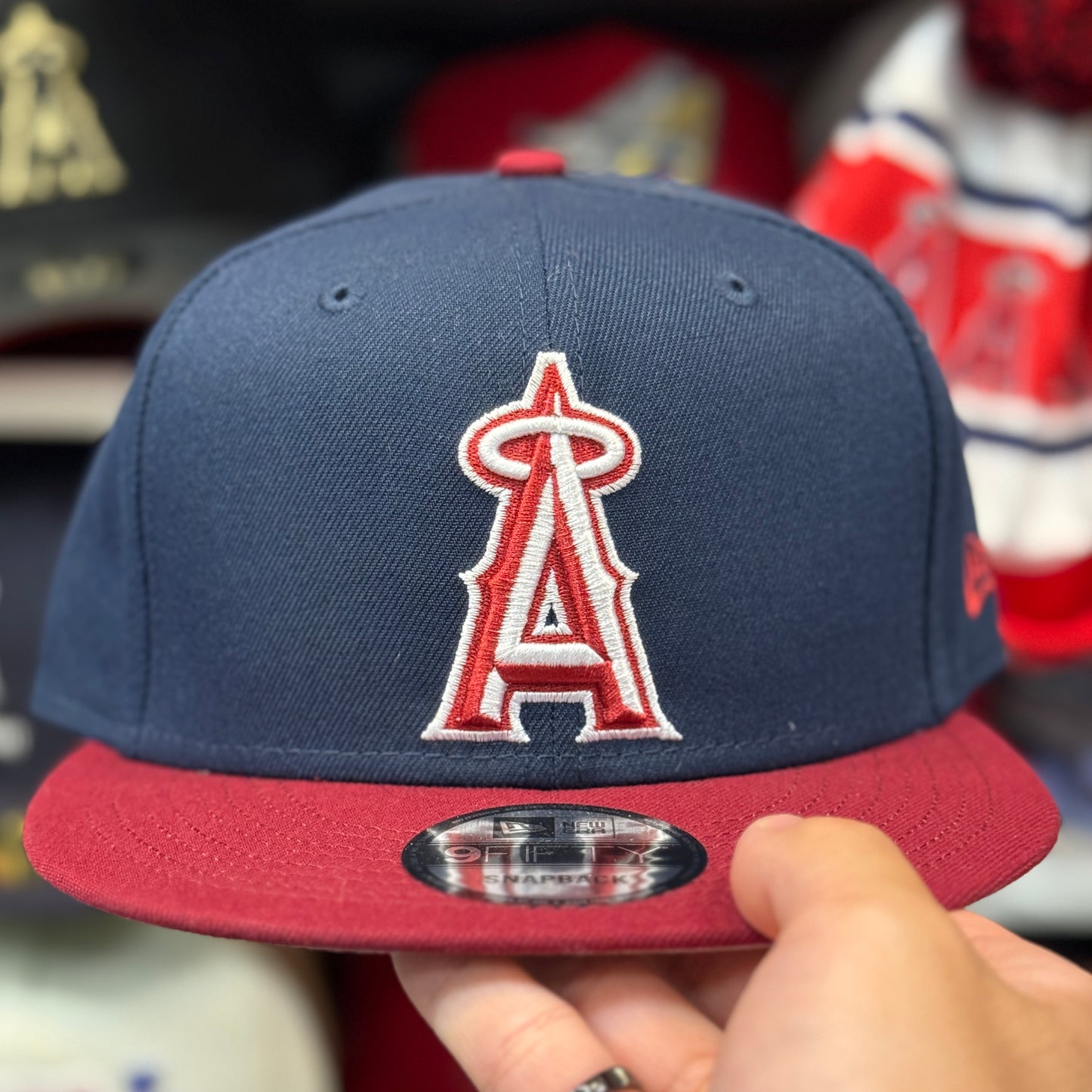New Era Los Angeles Angels 'Two-Tone' 9FIFTY Snapback Navy/Maroon