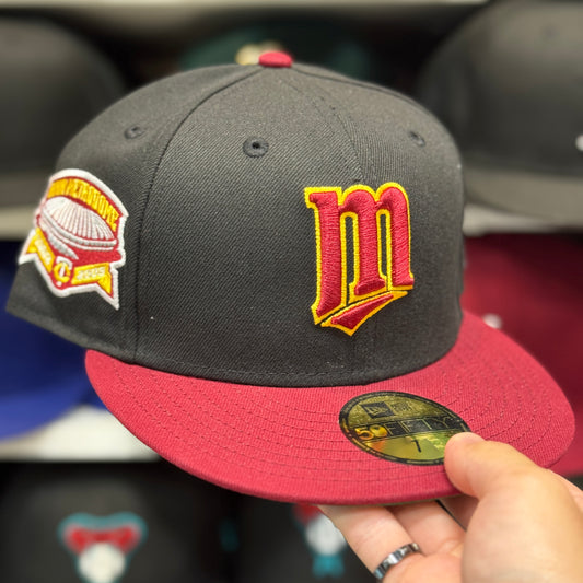 New Era Minnesota Twins 'Metrodome' 59FIFTY Fitted Hat | Black/Red