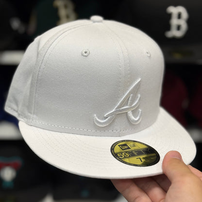 New Era Atlanta Braves 'All White' 59FIFTY Fitted Hat