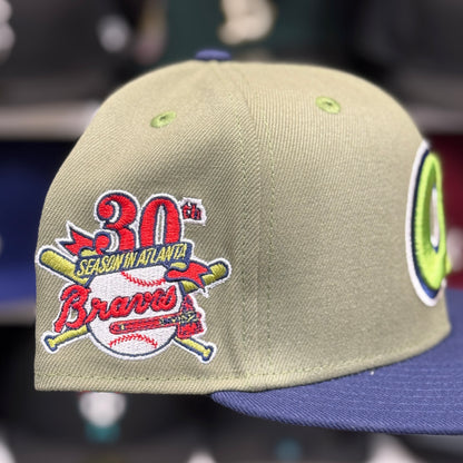 New Era Atlanta Braves '30th Anniversary' Patch 59FIFTY Fitted Hat | Olive/Blue