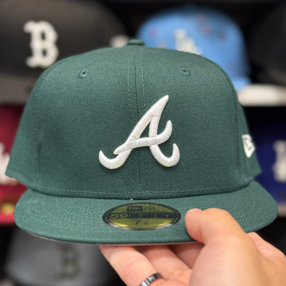 New Era Atlanta Braves 59FIFTY Fitted Hat Dark Green