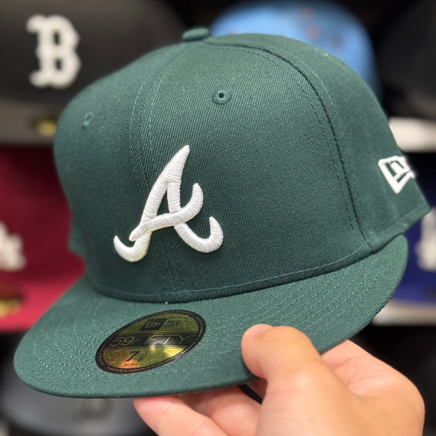 New Era Atlanta Braves 59FIFTY Fitted Hat Dark Green