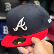 New Era Atlanta Braves Navy/Red 59FIFTY Fitted Hat - Product Image