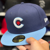 New Era Chicago Cubs Navy/Light Blue 59FIFTY Fitted Hat - Product Image