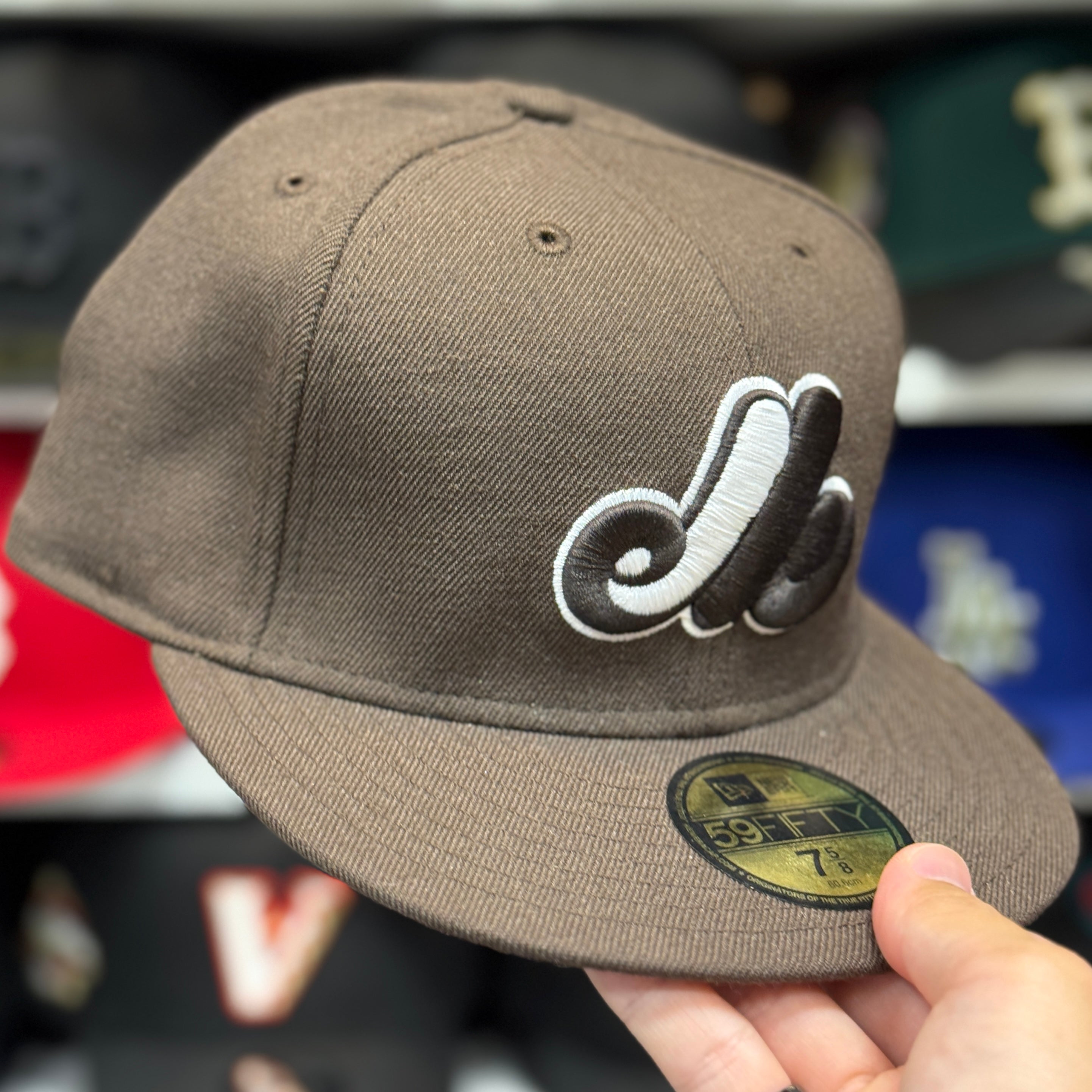 New Era Montreal Expos Brown 59FIFTY Fitted Hat - Product Image