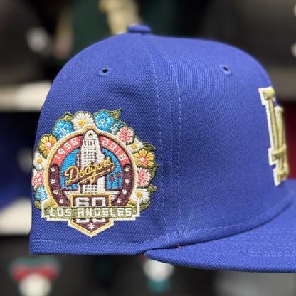 New Era Los Angeles Dodgers 'Botanical 60th Anniversary' 59FIFTY Fitted Hat | Blue