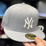 New Era New York Yankees Silver 59FIFTY Fitted Hat