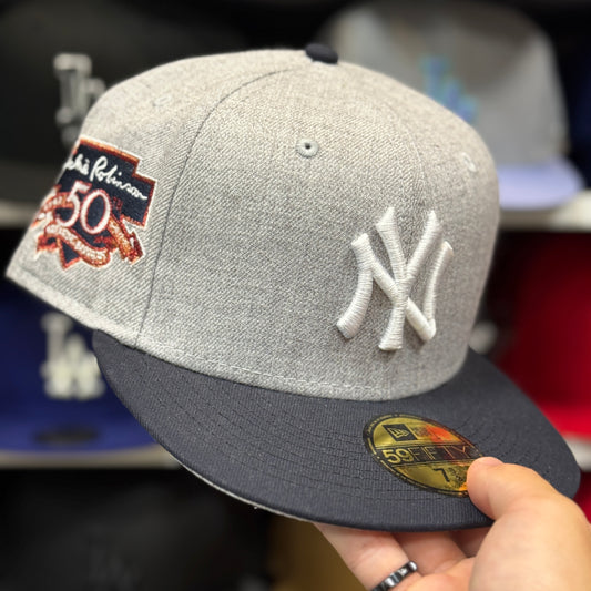 New Era New York Yankees 'Jackie Robinson 50th Anniversary' 59FIFTY Fitted Hat | Silver/Navy