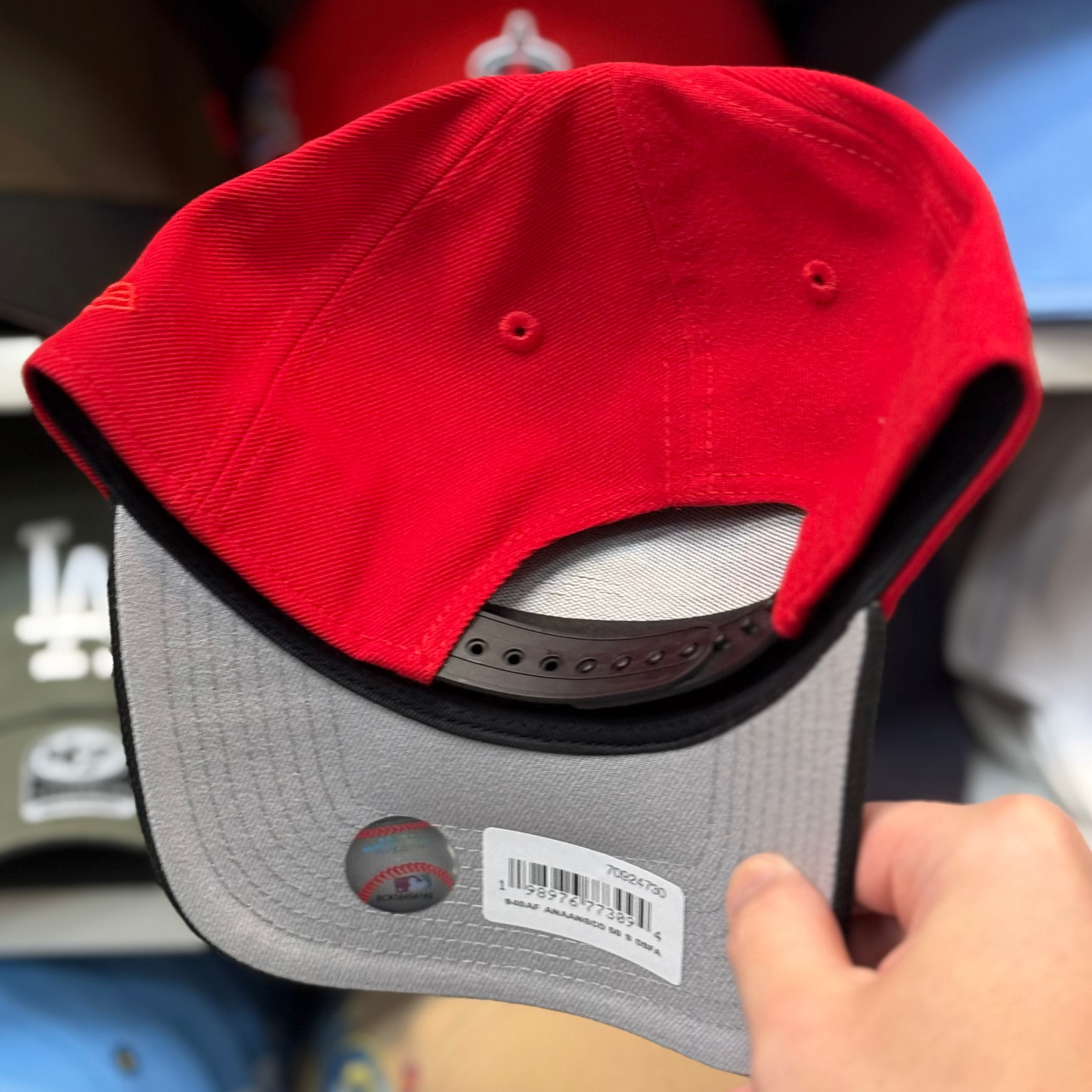 New Era Anaheim Angels '50th Anniversary' A-Frame Red/Black 9FORTY Snapback - Product Image