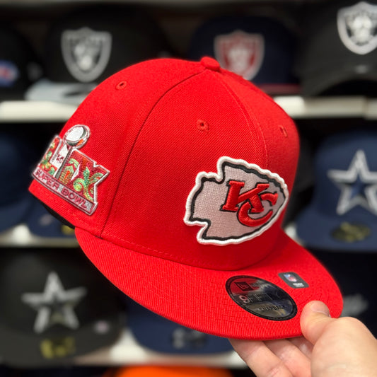 Kansas City Chiefs Super Bowl Side Patch | New Era 9FIFTY Snapback | Red