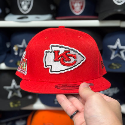 Kansas City Chiefs Super Bowl Side Patch | New Era 9FIFTY Snapback | Red