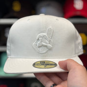 New Era Cleveland Indians 'Chief Wahoo' White 59FIFTY Fitted Hat - Product Image