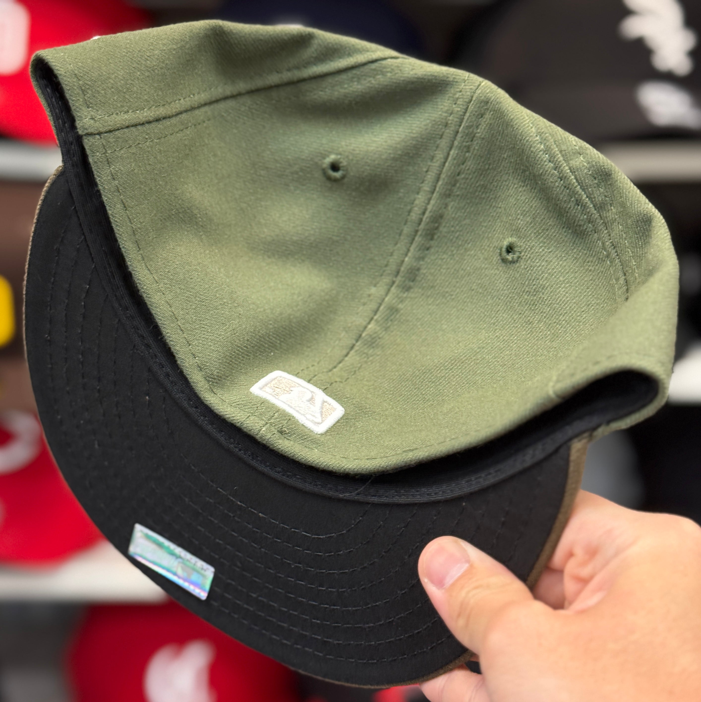 New Era Cincinnati Reds Olive 59FIFTY Fitted Hat - Product Image