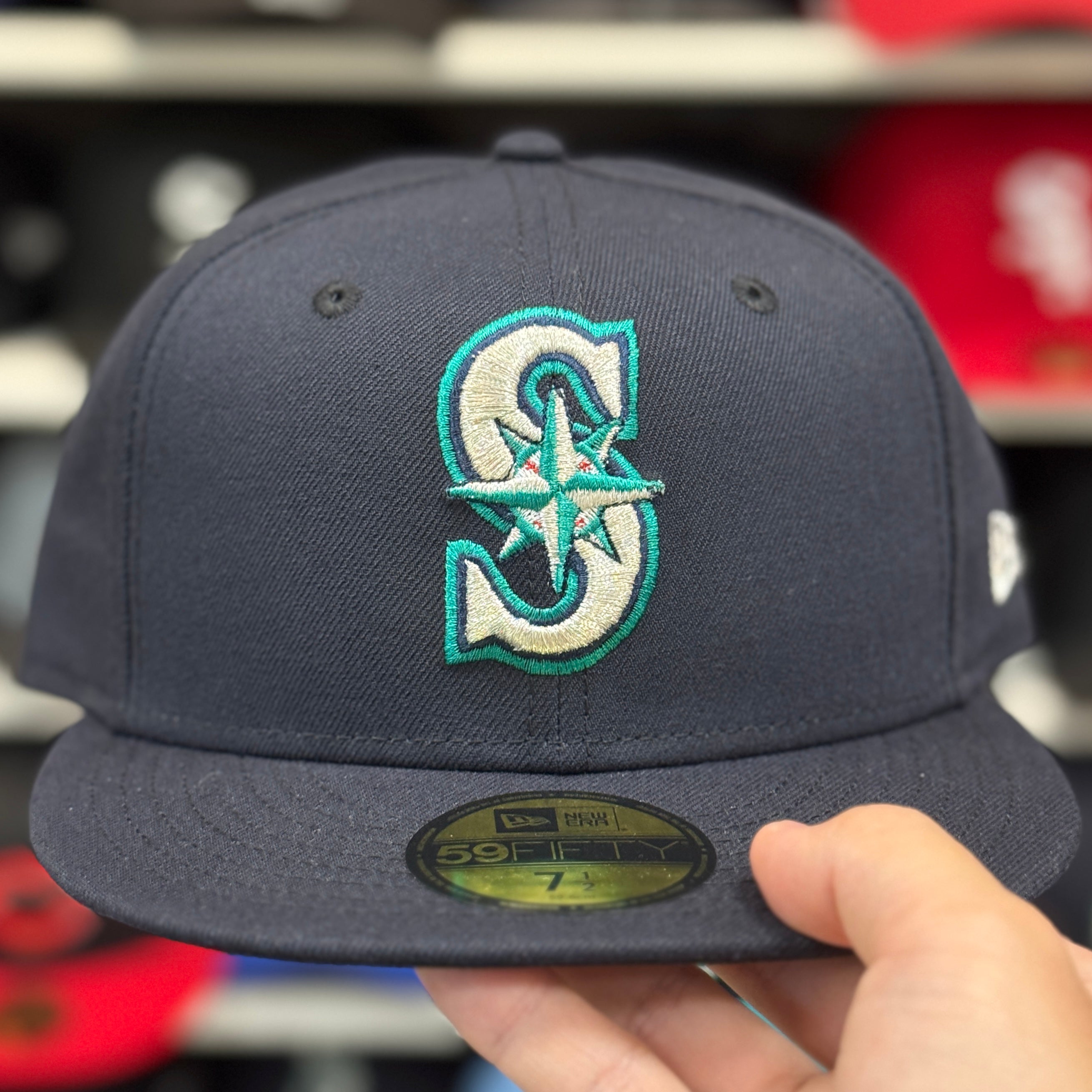 New Era Seattle Mariners Navy 59FIFTY Fitted Hat - Product Image