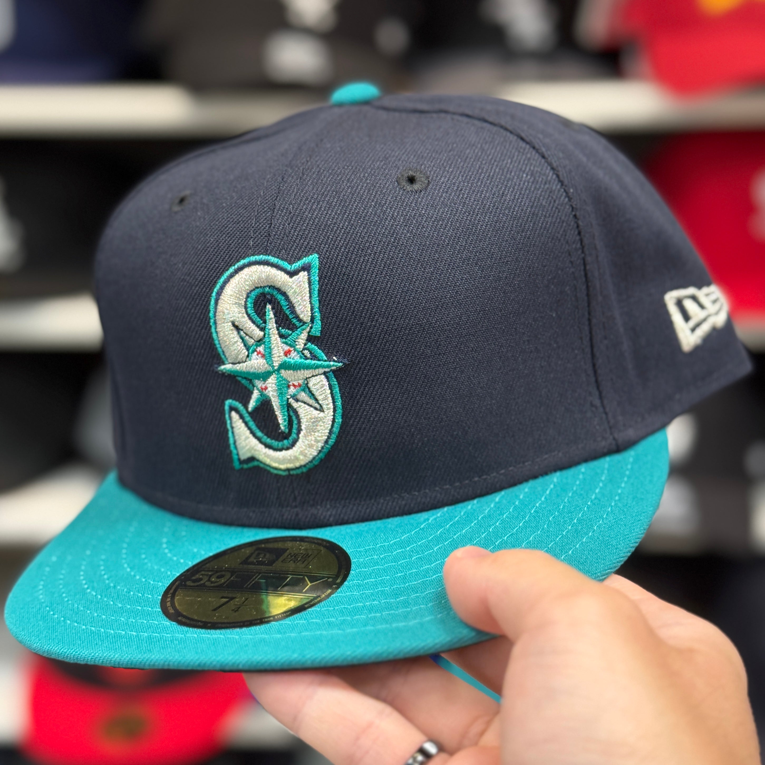 New Era Seattle Mariners Navy/Teal 59FIFTY Fitted Hat - Product Image