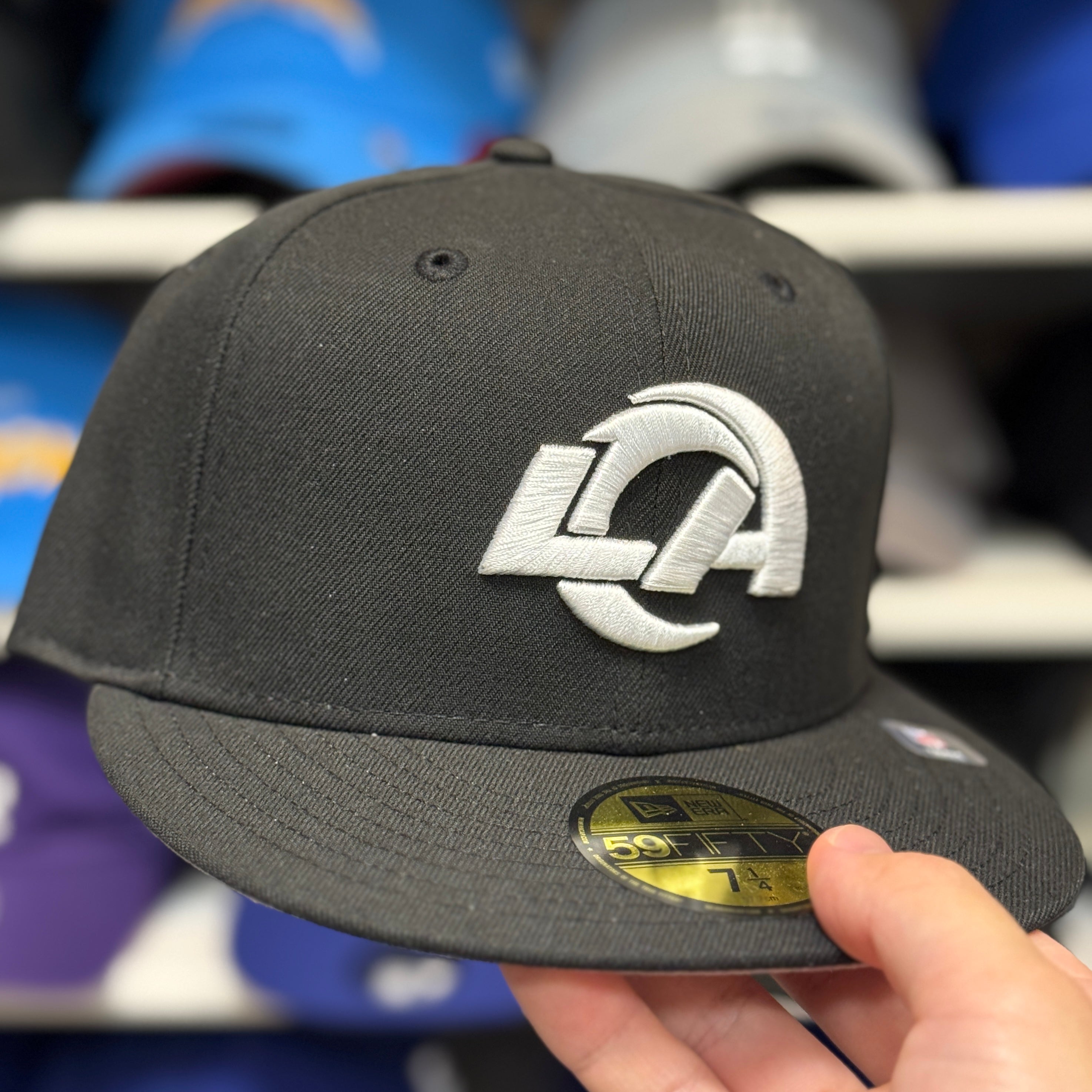 New Era Los Angeles Rams Black 59FIFTY Fitted Hat - Product Image