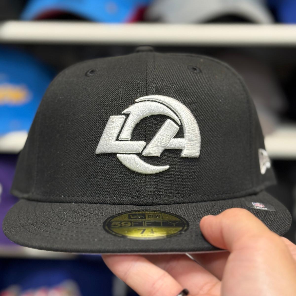 New Era Los Angeles Rams Black 59FIFTY Fitted Hat - Product Image
