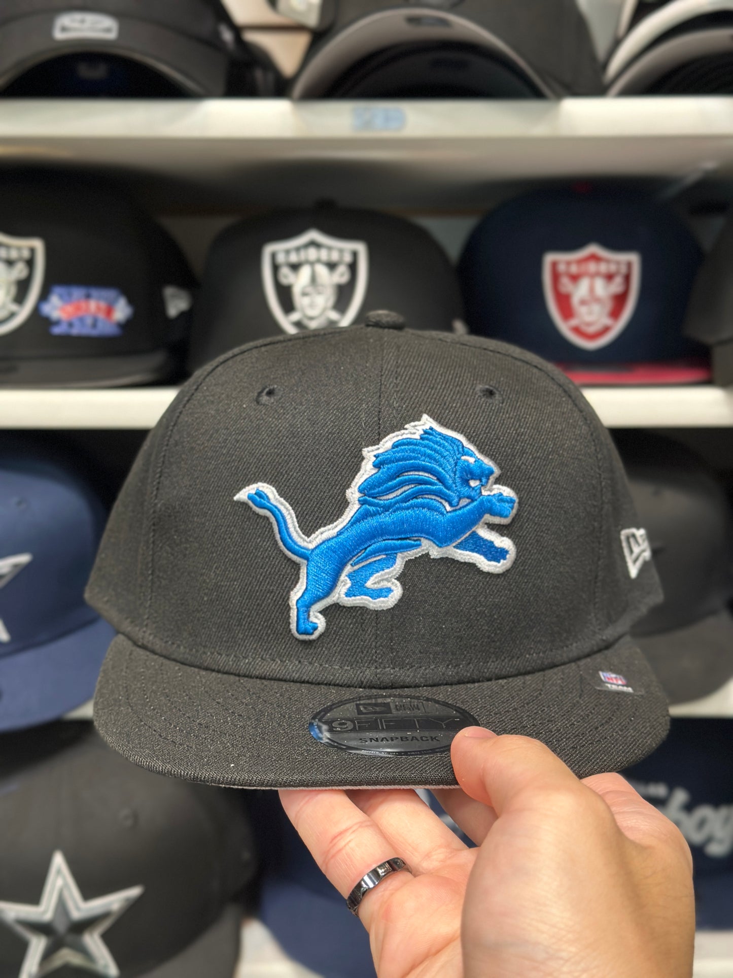 Detroit Lions NFL Classic Snapback | New Era 9FIFTY Adjustable Snap | Black