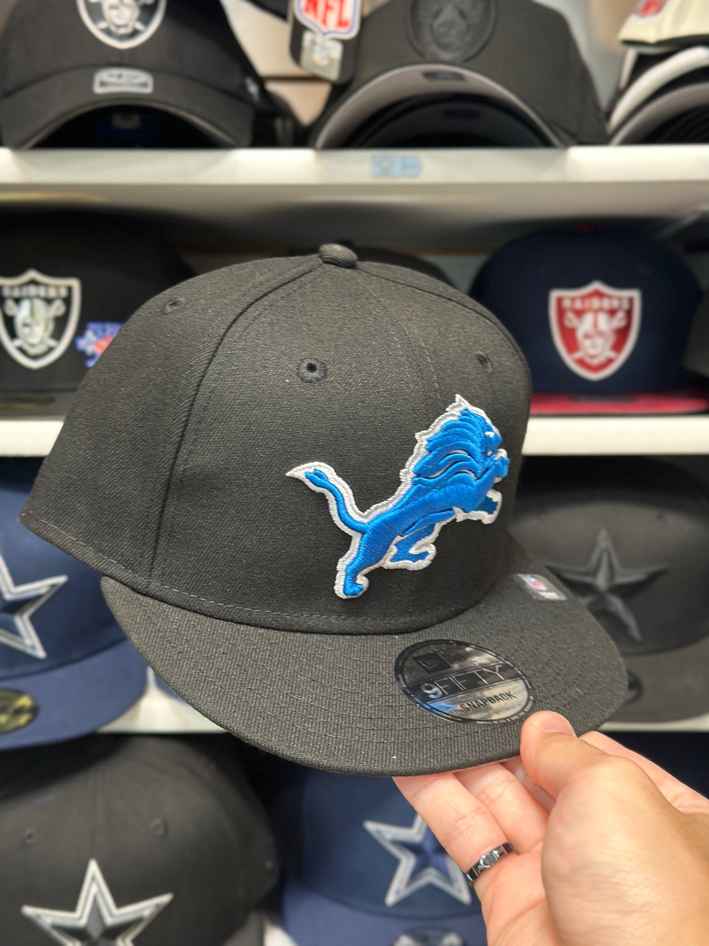 Detroit Lions NFL Classic Snapback | New Era 9FIFTY Adjustable Snap | Black