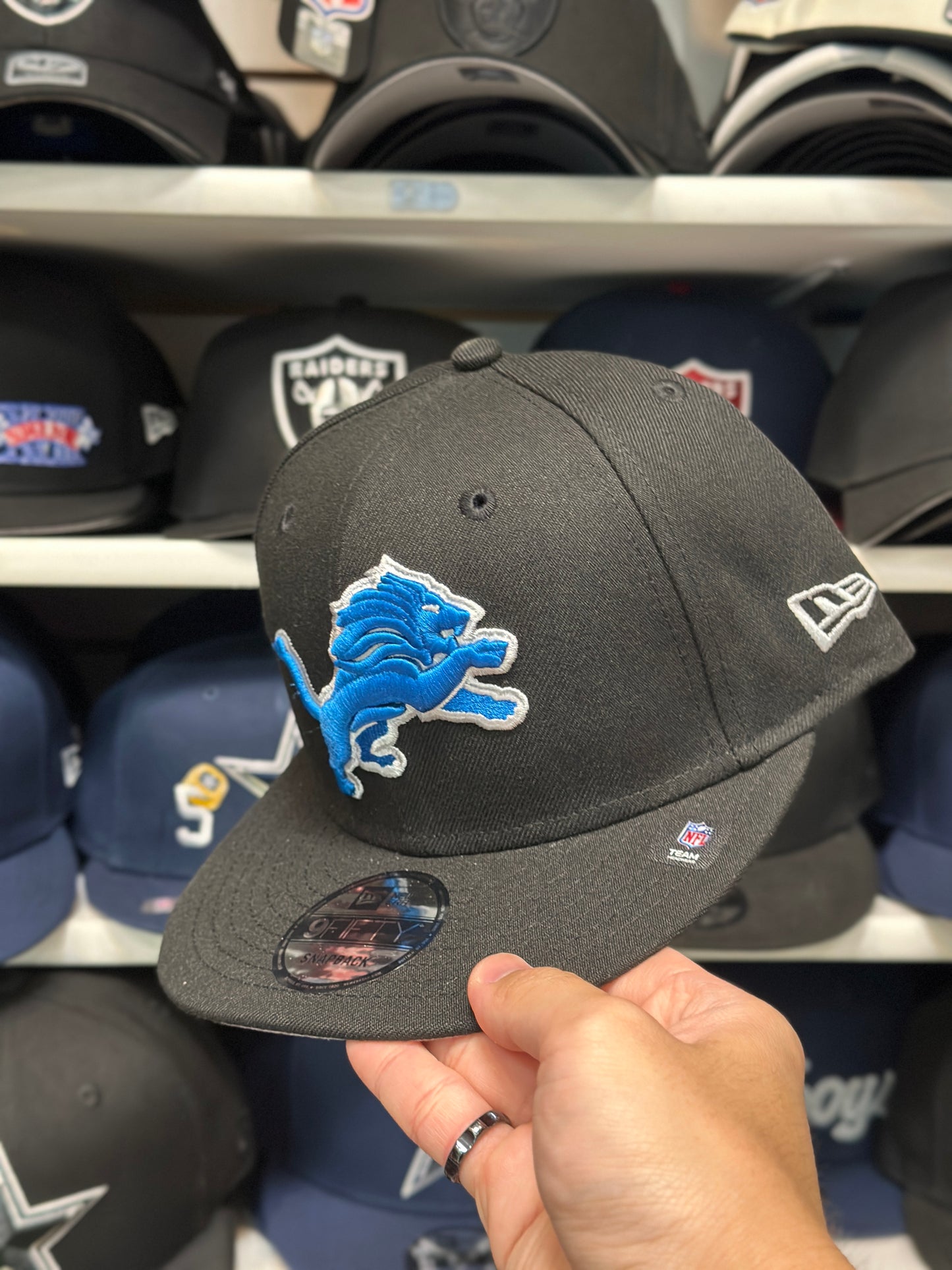 Detroit Lions NFL Classic Snapback | New Era 9FIFTY Adjustable Snap | Black