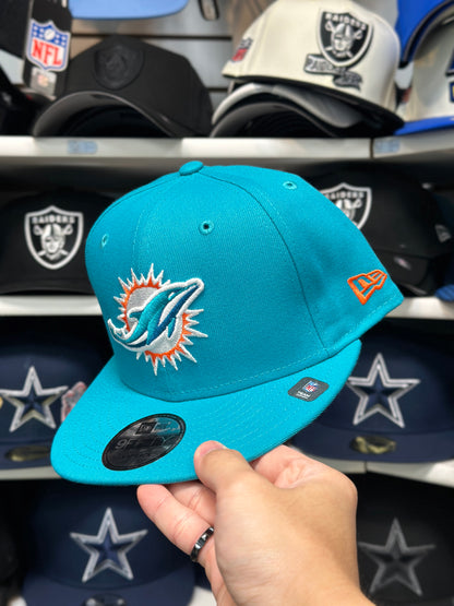 Miami Dolphins NFL Classic Snapback | New Era 9FIFTY Adjustable Snap | Teal