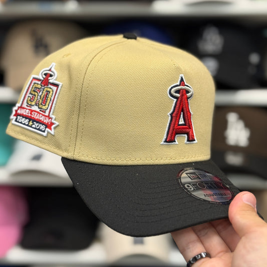 New Era Los Angeles Angels '50th Anniversary' A-Frame 9FORTY Snapback Beige/Black