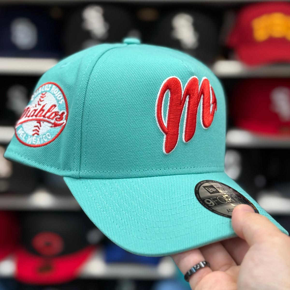 New Era Diablos Rojos del México A-Frame Aqua 9FORTY Snapback - Product Image