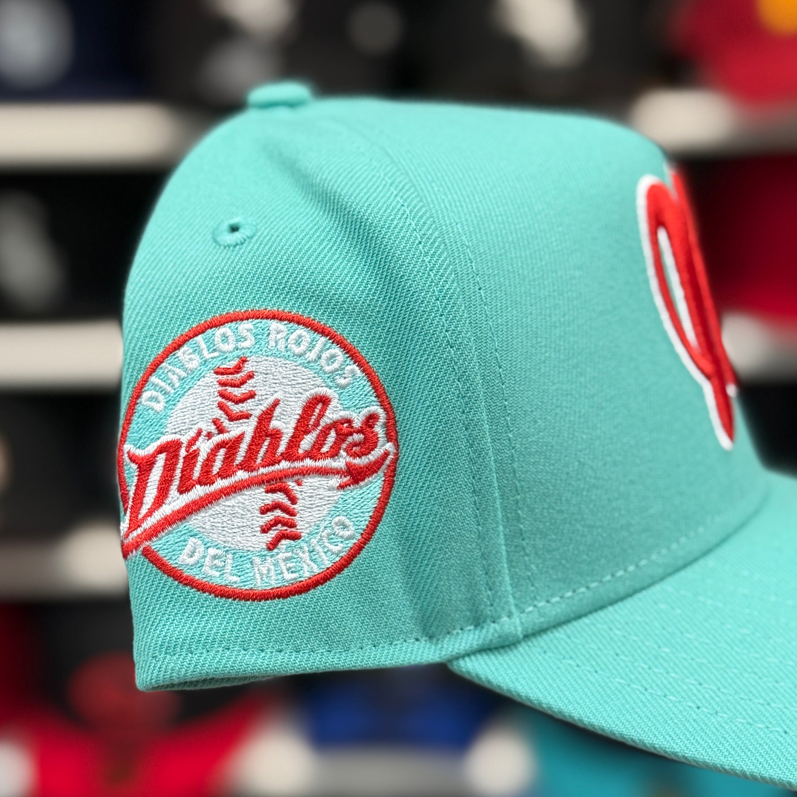 New Era Diablos Rojos del México A-Frame Aqua 9FORTY Snapback - Product Image