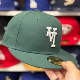 New Era Los Angeles Dodgers 'Upside Down Logo' Dark Green 59FIFTY Fitted Hat