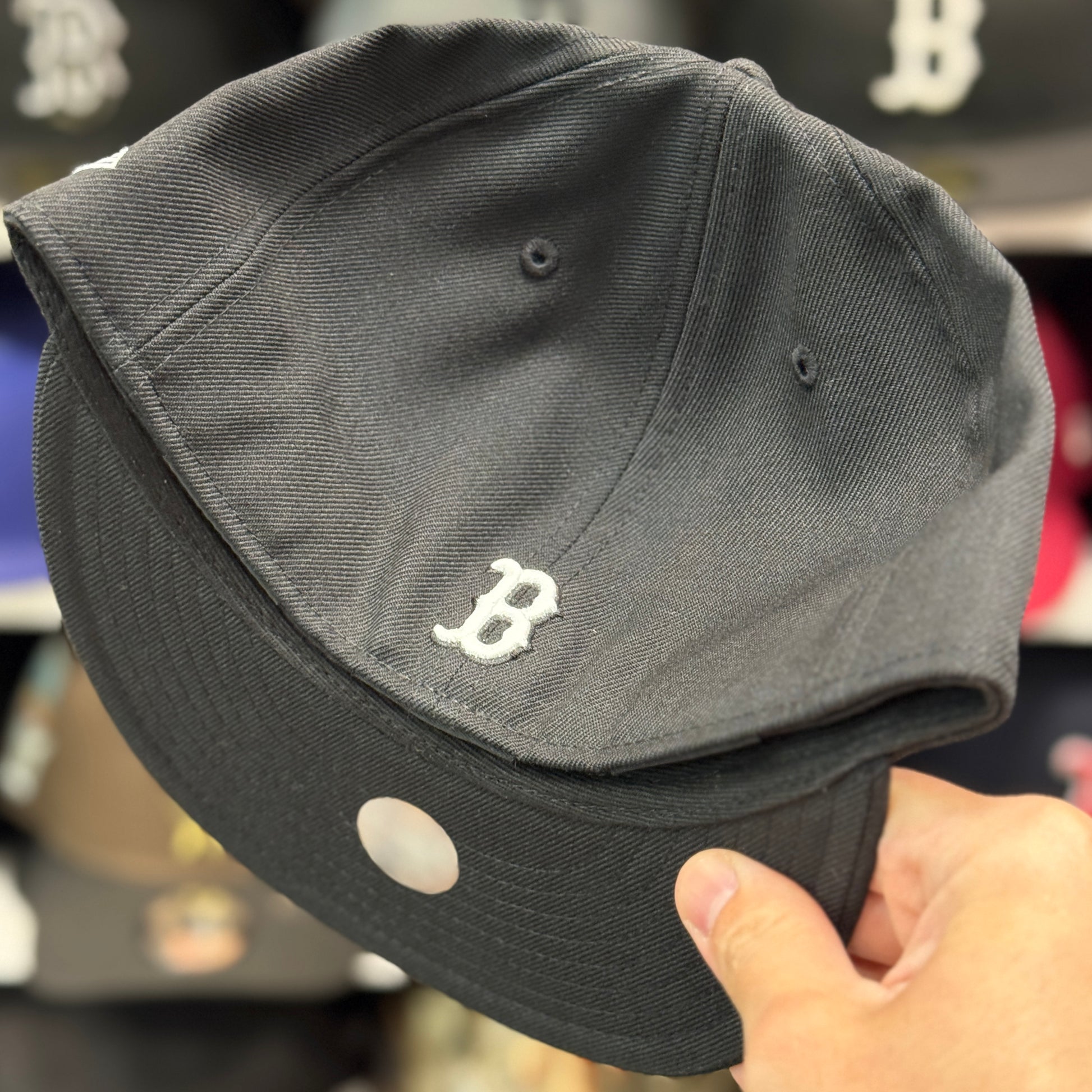New Era Boston Red Sox 'Batterman' Black 59FIFTY Fitted Hat - Product Image