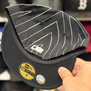 New Era Boston Red Sox 'Pin Stripe' Black 59FIFTY Fitted Hat - Product Image